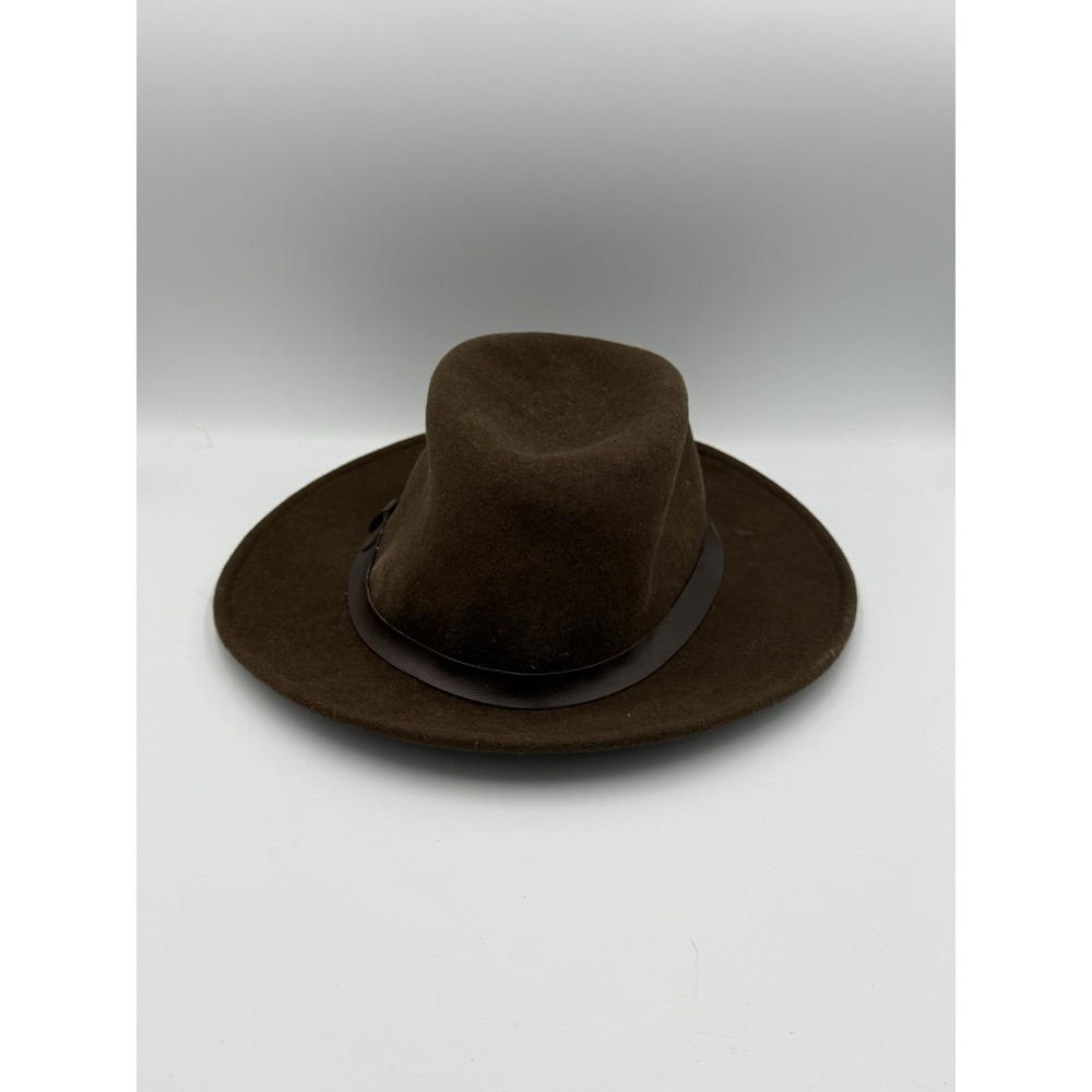 Vintage A. Adams & Spire Brown Felt Fedora Hat 90's Classic Made In USA - Picture 5 of 12